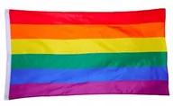 Gadżety dla kibiców - Flaga Tęczowa LGBT Równość Tęcza 150x90 cm - miniaturka - grafika 1