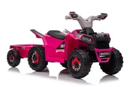 Tory, garaże, parkingi - Quad Na Akumulator XMX630T Różowy Z Przyczepą - miniaturka - grafika 1