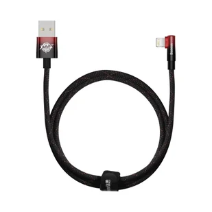 Baseus MVP 2 Elbow kątowy kabel przewód z bocznym wtykiem USB / Lightning 1m 2.4A czerwony (CAVP000020) - Kable komputerowe i do monitorów - miniaturka - grafika 3