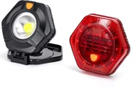 Latarki - Lampka robocza i ostrzegawcza komplet 2 lampek magnesem na baterie AAA - miniaturka - grafika 1