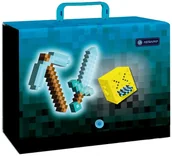 Teczki i skoroszyty - Teczka z rączką Xl Blue Pixel 9cm Astrapap - miniaturka - grafika 1