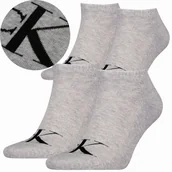 Skarpetki damskie - Calvin Klein Skarpetki Stopki 2 Pary 35-38 Szary Ck - miniaturka - grafika 1