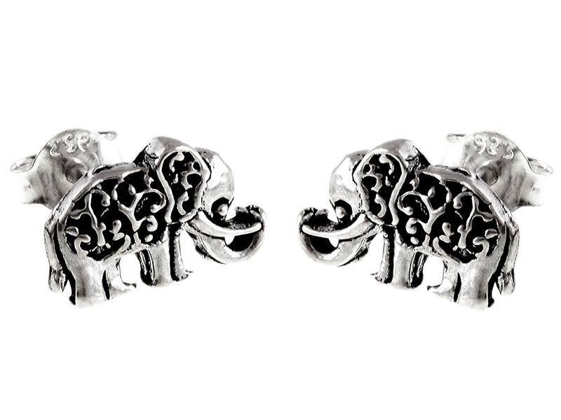 Kolczyki srebrne słoń, słonik k2102 - 1,8 g.
