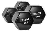 Hantle i ciężarki - Hantle Winylowe 2x 6 Kg XMOR (czarne) - miniaturka - grafika 1