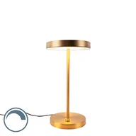 Lampy stojące - QAZQA Nowoczesna lampa stołowa brąz zawiera LED - Disco - miniaturka - grafika 1