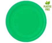 Naczynia i sztućce jednorazowe - Talerzyki papierowe zielone 23cm 8szt - Godan - miniaturka - grafika 1