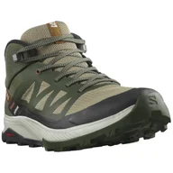 Buty trekkingowe męskie - Buty męskie Salomon Outrise Mid Gore-Tex Rozmiar butów (UE): 43 1/3 / Kolor: jasne khaki/ciemne khaki - miniaturka - grafika 1