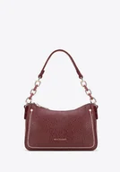 Torebki damskie - Mała torebka bagietka z ekoskóry bordowa - miniaturka - grafika 1