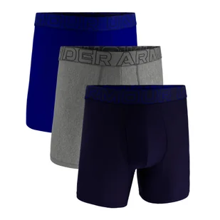 Bokserki męskie Under Armour Perf Tech Mesh Solid 6in 3Pack Navy L - Majtki męskie - miniaturka - grafika 1