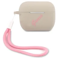 Akcesoria do słuchawek - Guess GUACAPLSVSGP AirPods Pro cover szaro różowy/grey pink Silicone Vintage - miniaturka - grafika 1