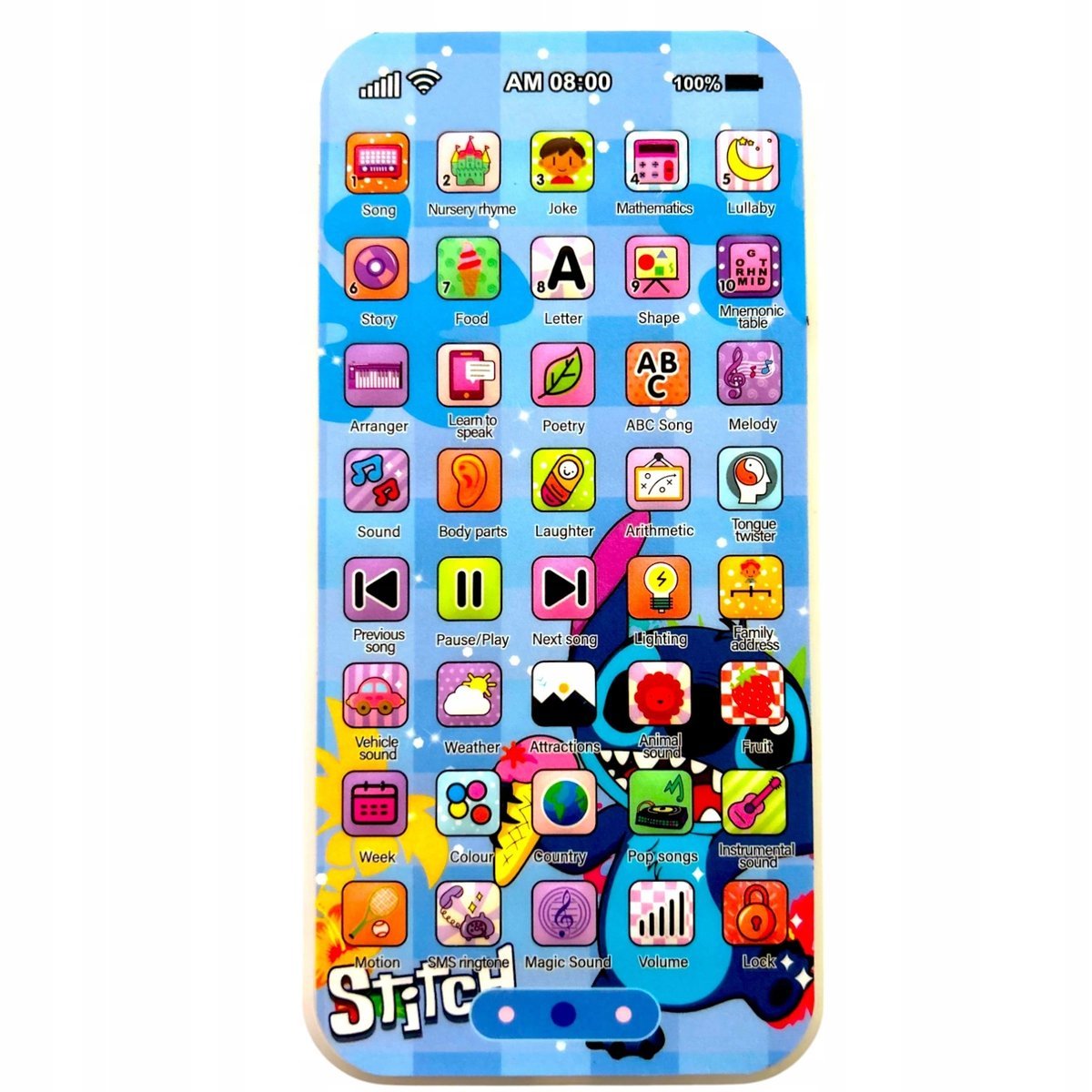 LILO I STICH - SMARTFON DLA DZIECI DOTYKOWY 3D TELEFON INTERAKTYWNYŚWIECI