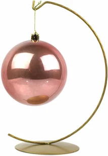Bombki choinkowe różowe złoto metaliczne - 10 cm - 3 szt. - Bombki - miniaturka - grafika 1