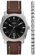 Zegarki męskie - Zegarek Fossil FS6081SET Brown Leather Strap Gift Set 41mm - miniaturka - grafika 1