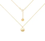 Naszyjniki - Pozłacany choker pancerka z górami - miniaturka - grafika 1