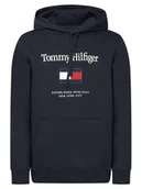 Bluzy męskie - Tommy Hilfiger Bluza Embro Flag MW0MW42735 Granatowy Regular Fit - miniaturka - grafika 1