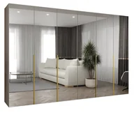 Szafy - Szafa uchylna otwierana ALICANTE 3 300 wys. 202 cm Kaszmir + u. Złoty - miniaturka - grafika 1