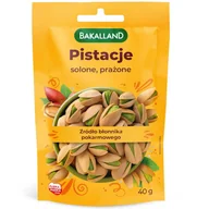 Witaminy i minerały dla sportowców - BAKALLAND Pistacje Solone Prażone 40g - miniaturka - grafika 1