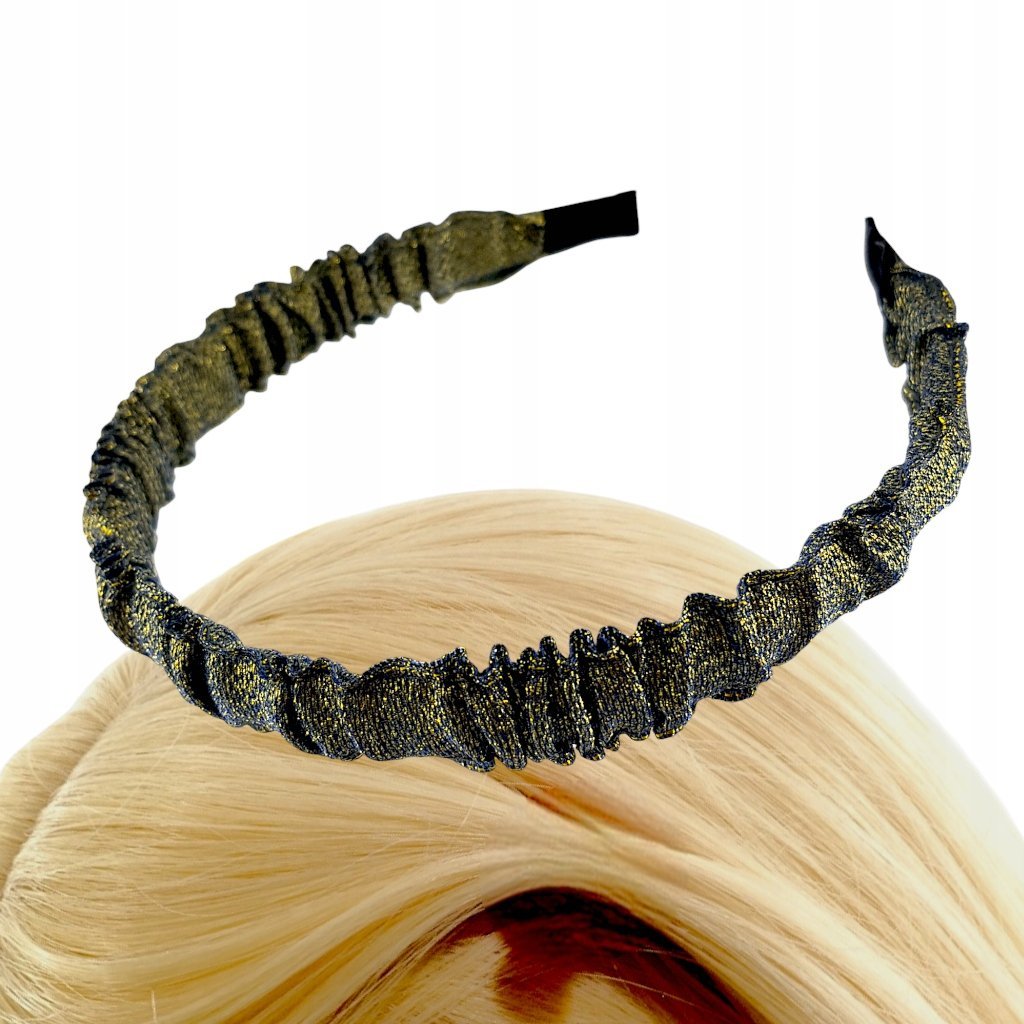 Opaska do włosów Błyszcząca Materiałowa Brokatowa