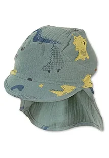 Sterntaler Unisex dziecięca czapka z daszkiem, ochrona karku, dinozaury, czapka dziecięca, ciemnozielona, normalna, ciemnozielony, 51 - Czapki damskie - miniaturka - grafika 1
