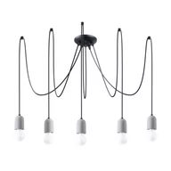 Lampy sufitowe - Neso lampa wisząca 5xE27 czarna/szara SL.1161 - miniaturka - grafika 1
