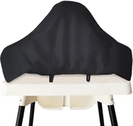 Krzesełka do karmienia - Ikea Antilop Pokrycie Pokrowiec Do Krzesełka Wodoodporne Czarne - miniaturka - grafika 1