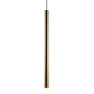 Lampy sufitowe - Wisząca lampa AKADI 8883 metalowa sopel zwis tuba czarna złota OUTLET - miniaturka - grafika 1