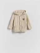 Bluzki dla niemowląt - Reserved - Bawełniany sweter - złamana biel - miniaturka - grafika 1