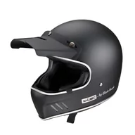 Kaski motocyklowe - W-TEC Black Heart Kask motocyklowy otwarty Black Heart Retron, Prosty czarny, L (59-60) 22535-L-1 - miniaturka - grafika 1