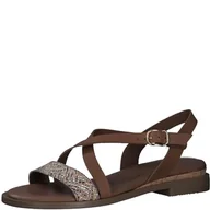 Moda i Uroda OUTLET - Tamaris Damskie sandały z obcasem 1-28111-42, Cuoio Comb, 38 EU - miniaturka - grafika 1