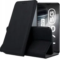 Etui i futerały do telefonów - ETUI Z KLAPKĄ DO VIVO Y76 5G CZARNE ZAMYKANE MAGNETYCZNE KABURA FUTERAŁ - miniaturka - grafika 1