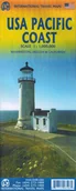 Przewodniki - Wybrzeże Pacyfiku Kalifornia Oregon Waszyngto Mapa Samochodowa Itmb - miniaturka - grafika 1