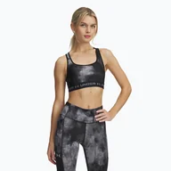 Bielizna sportowa damska - Biustonosz treningowy Under Armour Crossback Mid Print black/titan gray/titan gray WYSYŁKA W 24H 30 DNI NA ZWROT - miniaturka - grafika 1