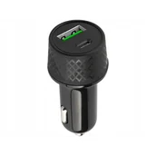 Ładowarki samochodowe - Forever - Forever Ładowarka samochodowa LA-04 czarny - miniaturka - grafika 1