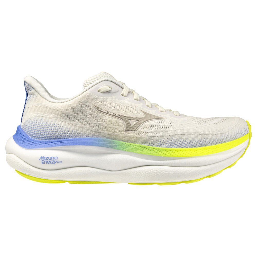 Damskie buty do biegania Mizuno Wave Sky 9 Snow White/Silver Birch/Ultramarine UK 6