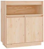 Meble do przedpokoju - Drewniana szafka z otwartą półką w stylu skandynawskim P4-F85 - miniaturka - grafika 1