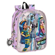 Plecaki szkolne i tornistry - Plecak szkolny Monster High Best boos fioletowy 22 x 27 x 10 cm - miniaturka - grafika 1