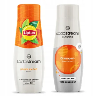 2x Sodastream Lipton Ice Tea Peach Brzoskwinia + Pomarańcza Zero Saturator - Syropy i koncentraty owocowe - miniaturka - grafika 1