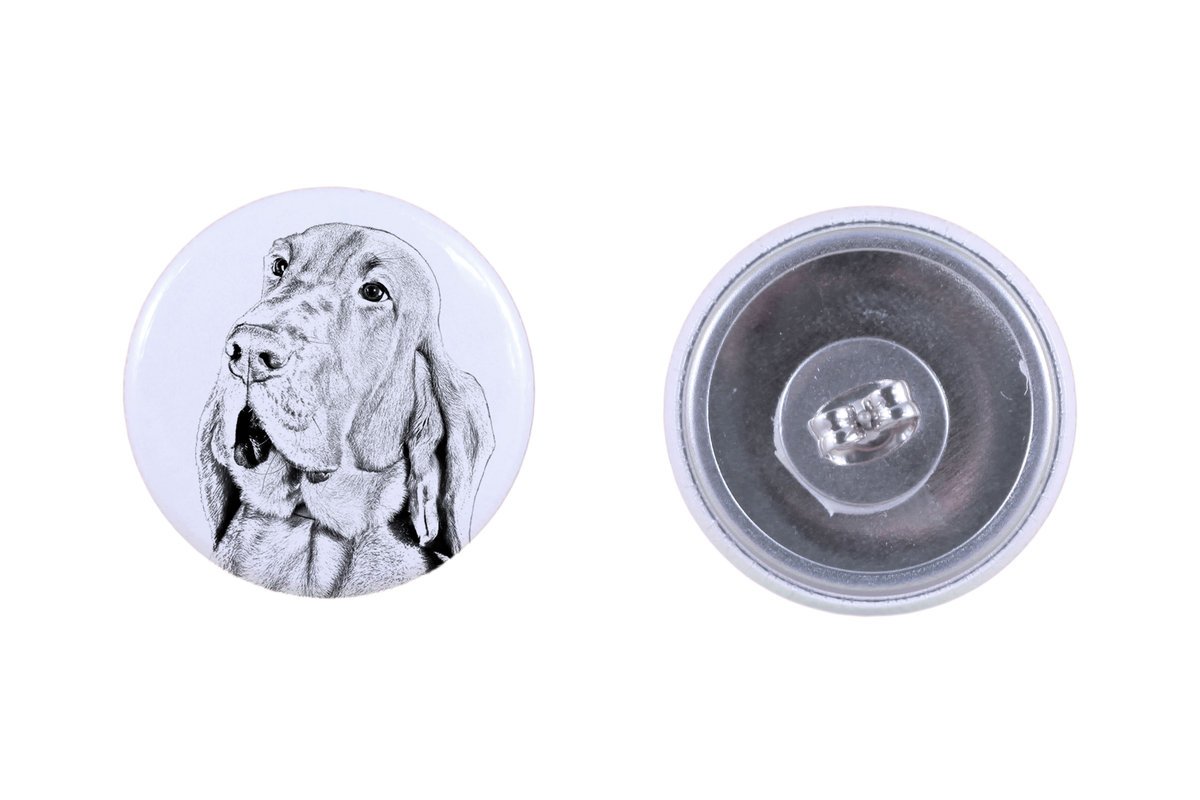 Bloodhound, Pies św. Huberta - wyjątkowe kolczyki z psem, twój pupil na breloku, marka własna Art-Dog