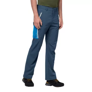 Spodnie sportowe męskie - Spodnie softshellowe OVERLAND PANTS M thunder blue - 54 - grafika 1