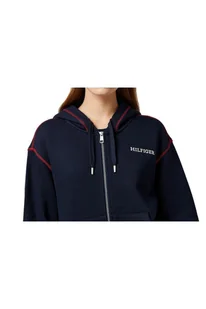Bluza damska Tommy Hilfiger Mdrn Reg Gbl Stp Fullzip klasyczna rozsuwana-S - Bluzy damskie - miniaturka - grafika 1