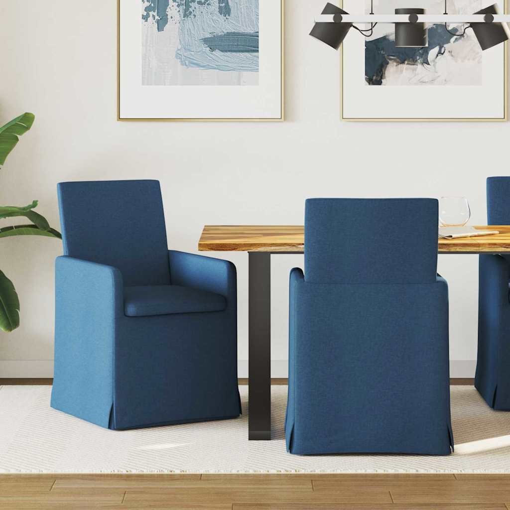vidaXL vidaXL Krzesła jadalne 2 pcs Niebieski 57 x 67 x 95 cm tkanina