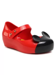 Buty dla dziewczynek - Melissa Półbuty Mini Ultragirl + Mickey 33344 Czerwony - grafika 1
