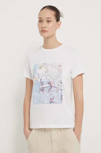 Vans t-shirt bawełniany damski kolor biały - Koszulki sportowe damskie - miniaturka - grafika 1