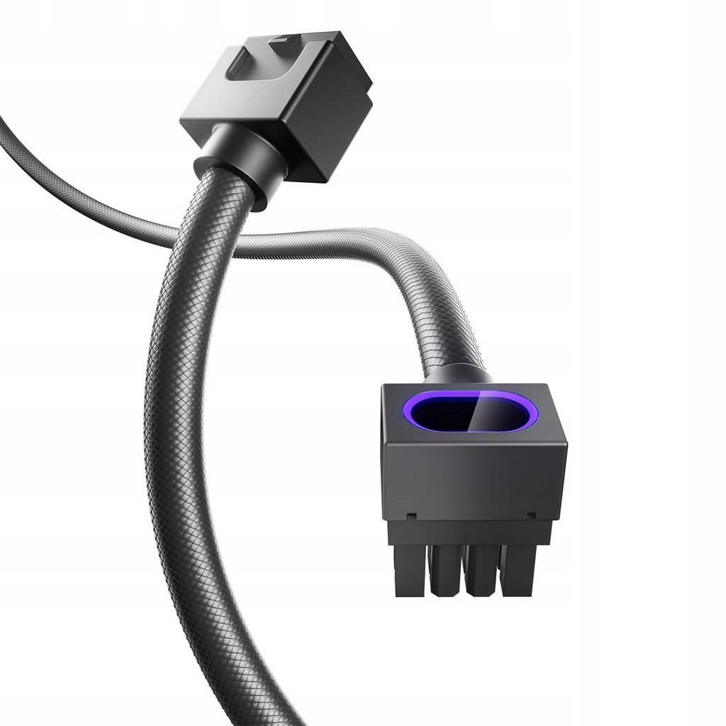 Przedłużacz do zasilacza 8 pin do płyty głównej CPU Asiahorse czarny ARGB Hydrus