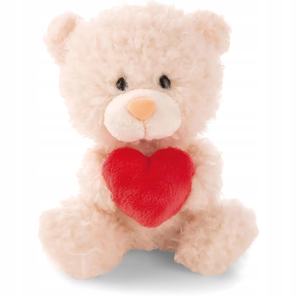 PLUSZOWY MIS Z SERCEM 18 CM BEŻOWY PRZYTULANKA PREZENT DLA DZIECI
