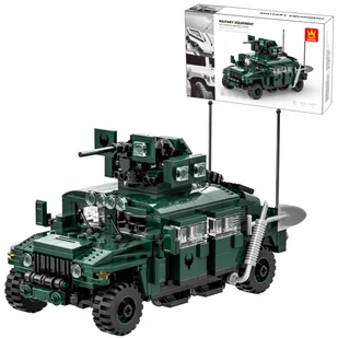 Klocki konstrukcyjne Wange 4513 - Wojskowy Hummer, 518 elementów - Klocki - miniaturka - grafika 1