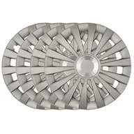 Kołpaki samochodowe - Cartrend Meridian kołpaki ozdobne na felgi stalowe, chromowany pierścień, komplet 4-częściowy, 38 cm (15) 70274 - miniaturka - grafika 1