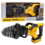 Zabawy w naśladowanie dorosłych - Nożyce Pneumatyczne Elektryczne Dla Dzieci Majsterkowicz Żółte LEAN Toys - miniaturka - grafika 1