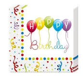 Dekoracje i nakrycia stołu na imprezę - Godan Serwetka Pap 2warst 330x330 Go Happy Birt Op20sz - miniaturka - grafika 1