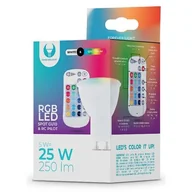 Żarówki LED - Forever Light Żarówka LED GU10 RGB + Biały 5W z pilotem 250lm - miniaturka - grafika 1